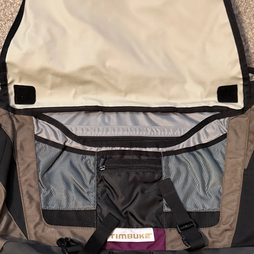 Timbuk2 Gray and Purple Messenger Bag